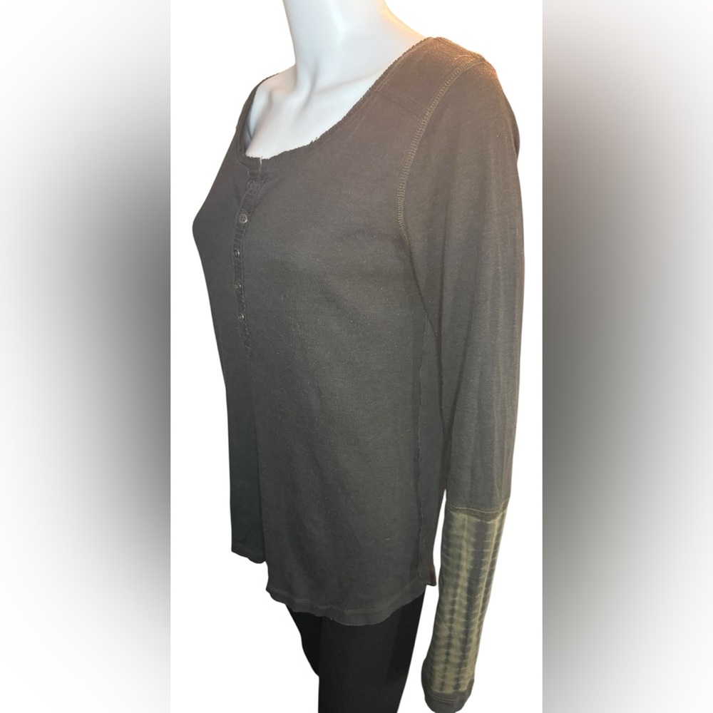 WE THE FREE Free People Henley Long Sleeve Womens Shirt | Size Medium - Tie dye
